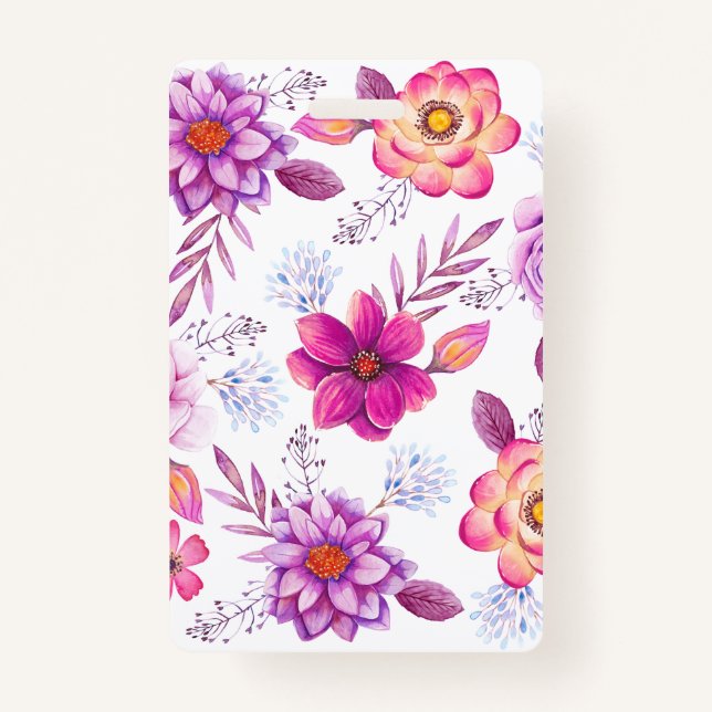 Badge Violet rose (Devant)