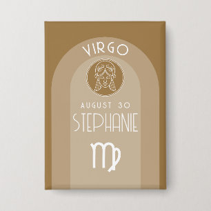 Badge Virgo Custom Birthday Zodiac - Design moderne