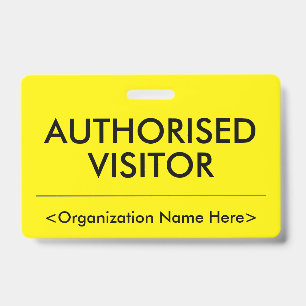 Badge "VISITEUR AUTORISÉ" de base