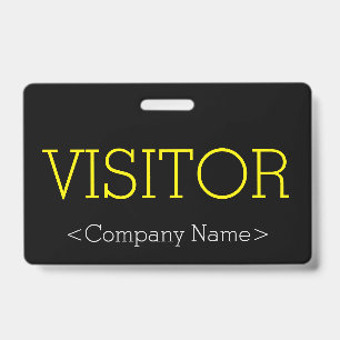 Badge "VISITEUR" élégant