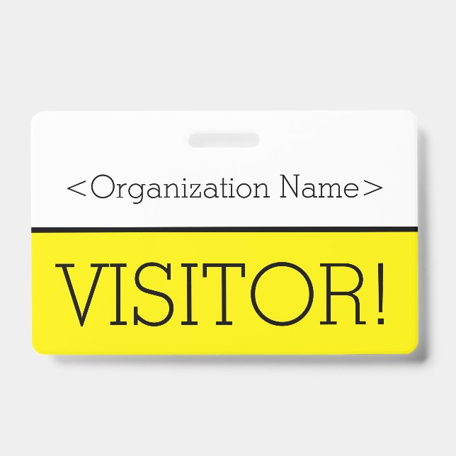 Badge "VISITEUR !" moderne (Avant)