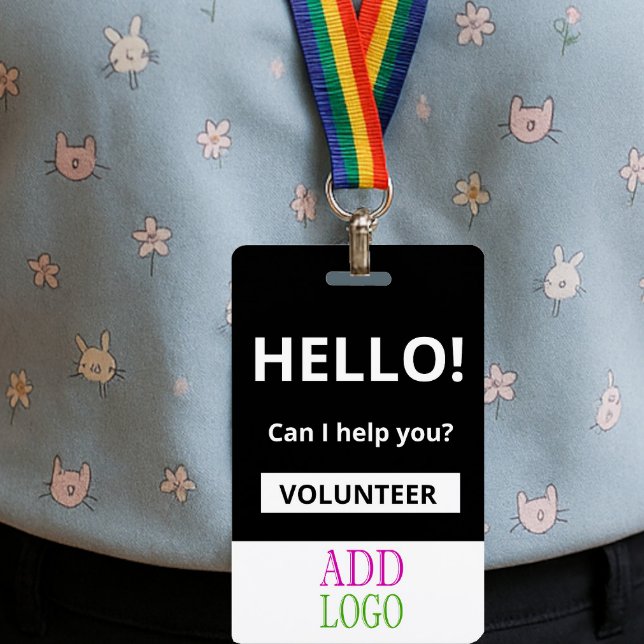 Badge Volontaire Personnalisé - Carte photo - Nom d'iden (Créateur téléchargé)