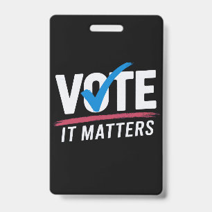 Badge Vote Élection 2024 Électeur Démocrate Politique