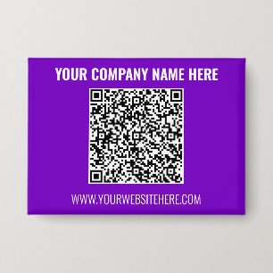 Badge Votre bouton promotionnel d'entreprise avec QR Cod