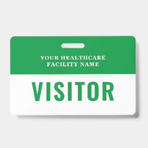 Badge Votre entreprise de soins de santé Photo Visiteur