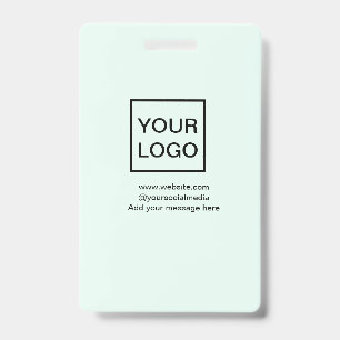 Badge Votre logo ici blanc simple minimal lignes jaunes
