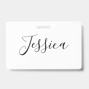 Badge Votre nom Script élégant