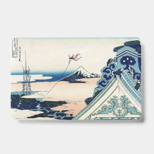 Badge Vue du temple Honganji sur le mont Fuji Gravure su