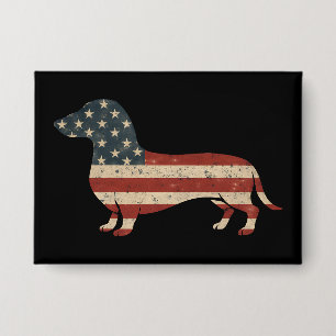 Badge Weenie Le Peuple Dachshund 4 juillet