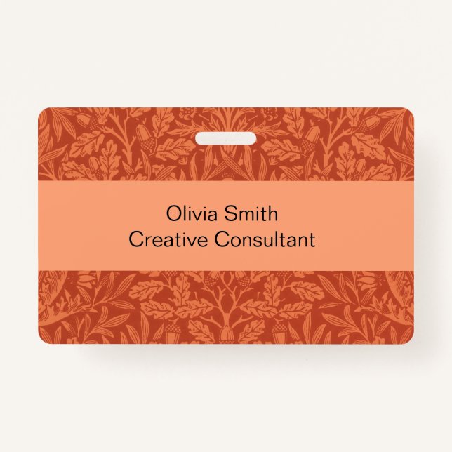 Badge William Morris Acorn Fond d'écran Nature Design (Devant)