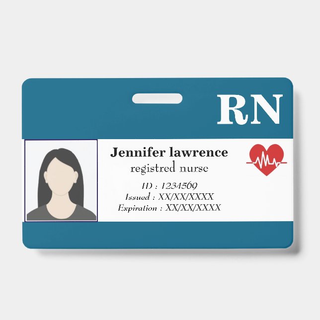 Badge Wird Foto-Code des Angestellten Medical im P Ausweis (Vorderseite)