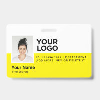 Yellow Employee Modern Photo ID Security