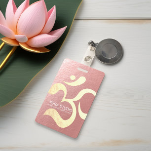 Badge Yoga Studio Méditation Instructeur Vie Coach OM