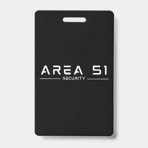 Badge Zone 51 Alien de sécurité OVNI extra-terrestre