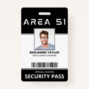 Badge Zone 51 Carte d'identité photo de l'employé Custom