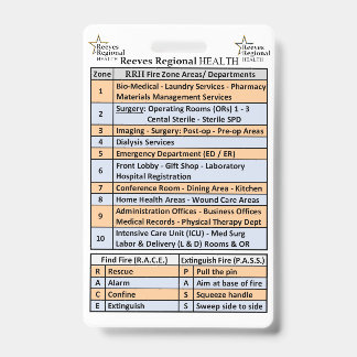 Badge Zones d'incendie de Reeves Regional Health