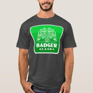 Badger Alaska Retro Bird Abzeichen Green T-Shirt
