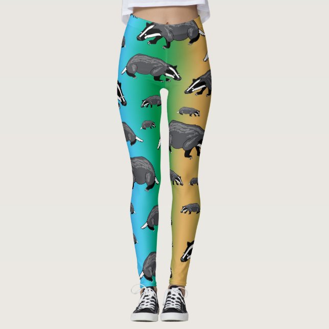 Badger Cartoon Leggings (Vorderseite)