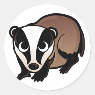 Badger Design Runder Aufkleber