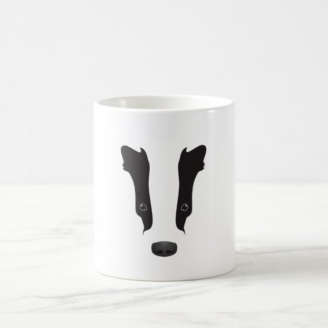 Badger Face-Silhouette Kaffeetasse (Mittel)