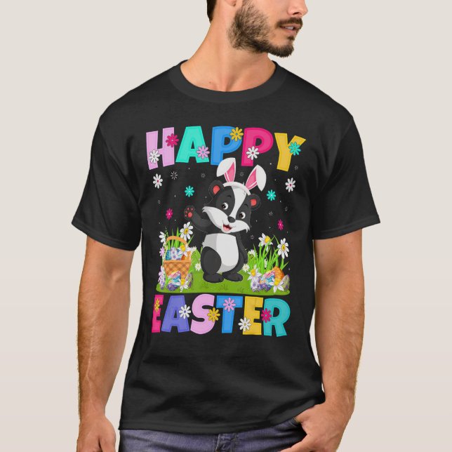 Badger Happy Oster Bunny Badger Ostersonntag T-Shirt (Vorderseite)