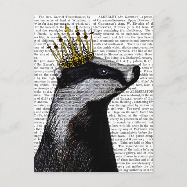 Badger King Postkarte (Vorderseite)