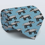 Badger Krawatte<br><div class="desc">Ein lustiges Badger-Design für Tierfreunde. Originelle Kunst von Nic Squirrell. Ändern Sie die Hintergrundfarbe im Entwurfswerkzeug,  um sie anzupassen.</div>