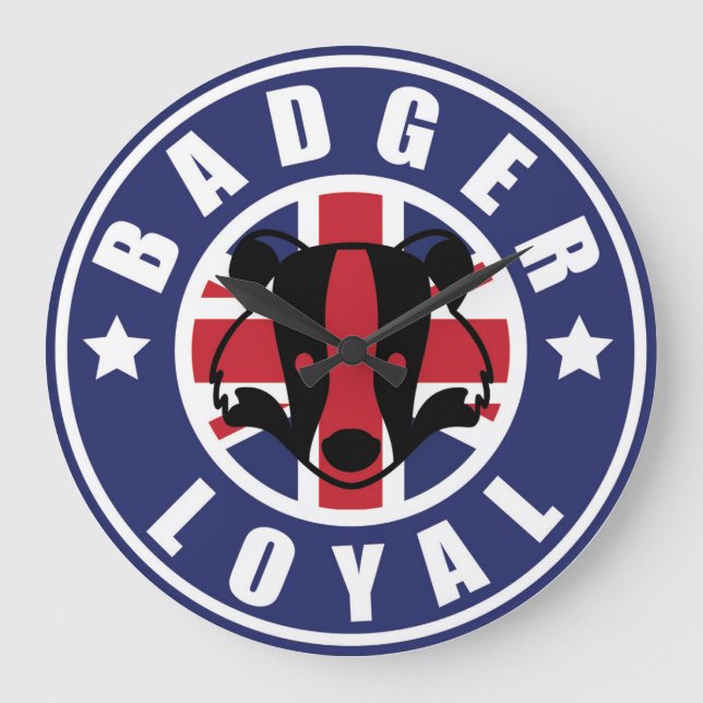 Badger Loyal Clock Große Wanduhr (Vorderseite)