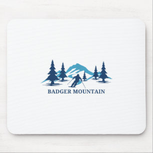 Badger Mountain Washington Ski Resort Skifahren Sk Mousepad