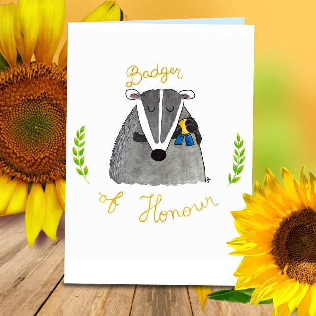 Badger of Honor, carte de voeux de Nicole Janes (Créateur téléchargé)