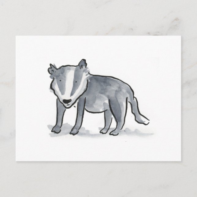Badger Postkarte (Vorderseite)