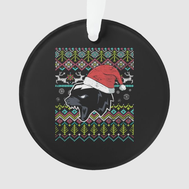 Badger Ugly Christmas Ornament (Vorderseite)