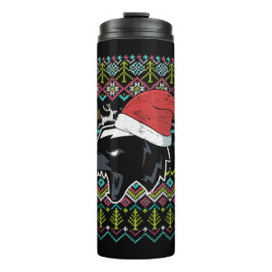 Badger Ugly Christmas Thermosbecher
