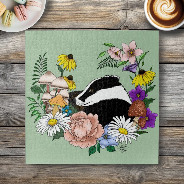 Badger Wild Blume Mushrooms Green (Von Creator hochgeladen)