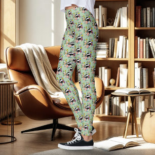 Badger Wild Blume Mushrooms Green Leggings