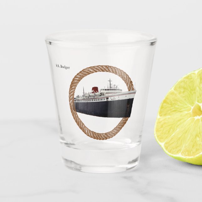 Badgerollglas Schnapsglas (Vorderseite)