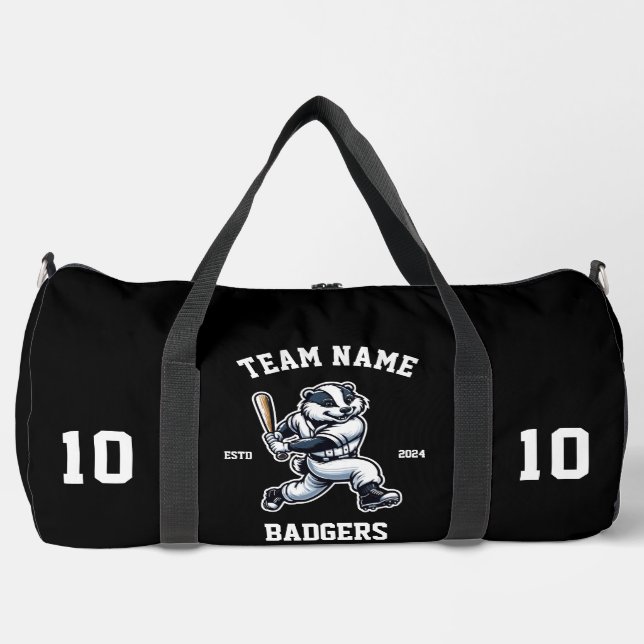 Badgers "Customizable Baseball" Duffle Bag (Vorderseite)