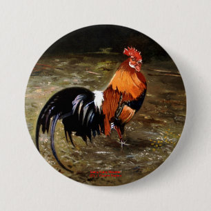 Badges Avec Agrafe Coq/Gaulois/Rooster