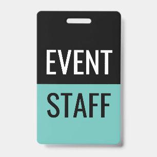 Badges Classiques pour le Personnel d'Événement à