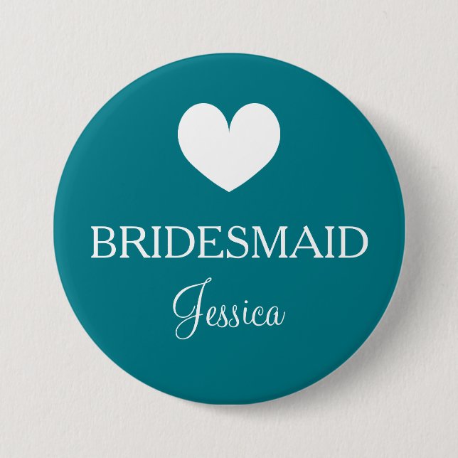 Badges de femme de chambre Aquamarine pour la fête (Devant)