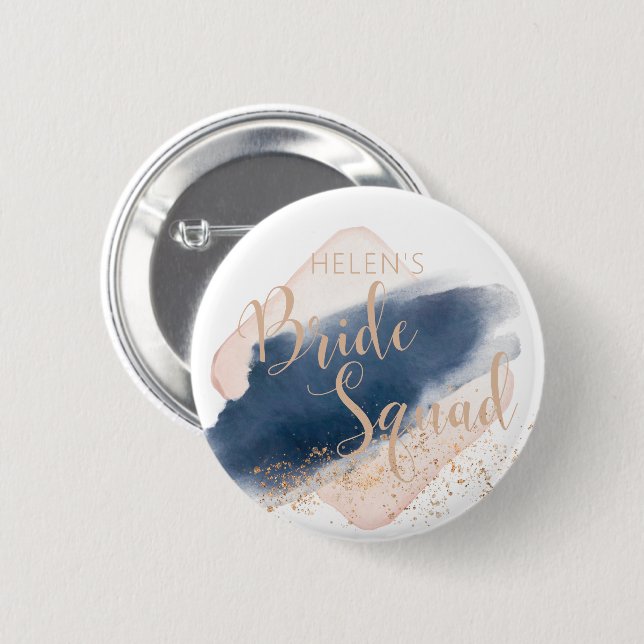 Badges de mariage personnalisées de l'équipe de ma (Devant & derrière)