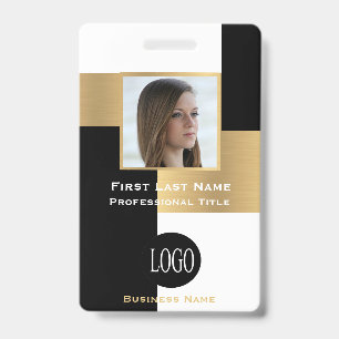 Badges de nom de cartes d'identité d'employé moder