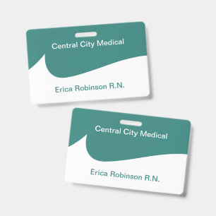 Badges de nom de thème médical moderne à petit bud