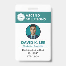 Badges d'employé du personnel - Carte d'accès de s