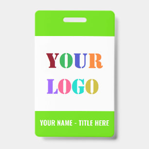 Badges d'entreprise personnalisés avec nom, logo o