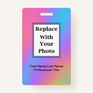 Badges d'ID photo de l'employé du budget