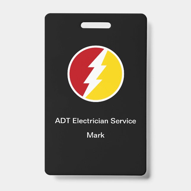 Badges d'identification d'employé Électricien Mode (Avant)