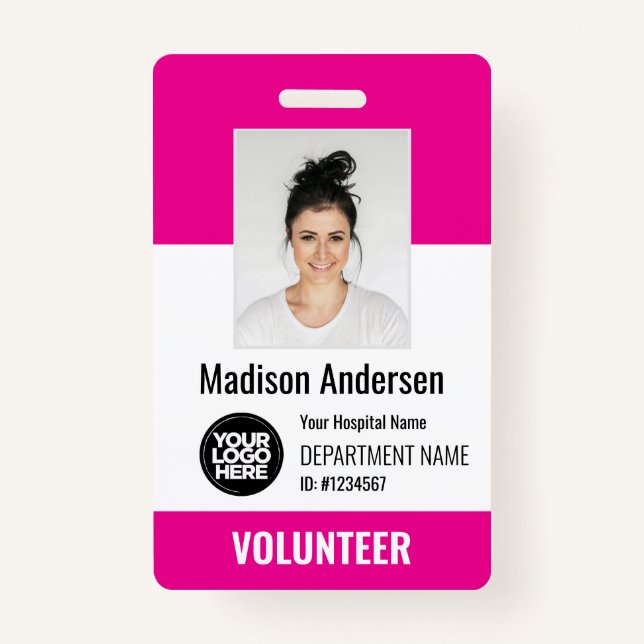 Badges d'identification photo avec Clip ou Lanyard (Devant)