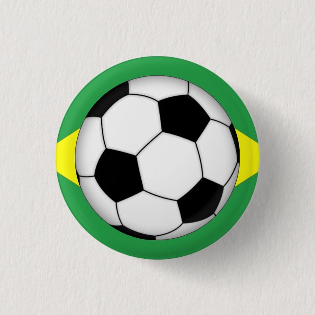 Badges du bouton Ball Pin-Back du drapeau brésilie (Devant)