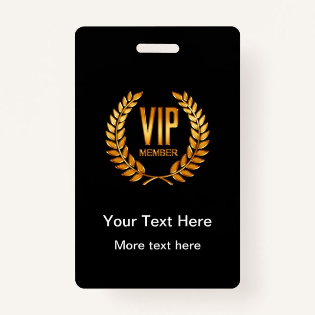 Badges membres VIP Club Classy (Devant)